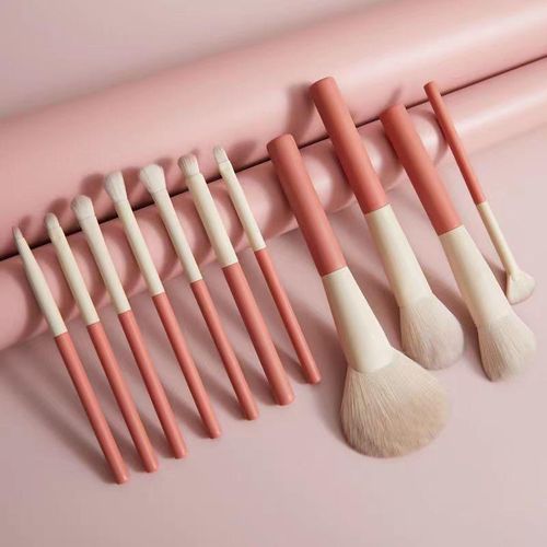12Pcs Professional Makeup Brush Set – Premium Synthetic Bristles with Storage Bag | Eyeshadow Powder Blush Concealer Brushes | Macaron Colors