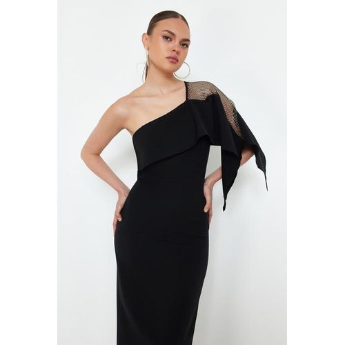 JK Design: Trendyol Woven Evening Dress - Black