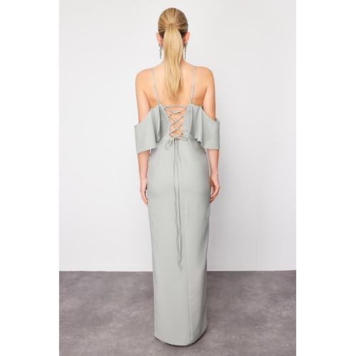 JK Design: Trendyol Woven Evening Dress - Mint