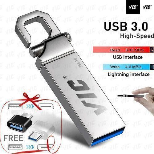 VIC ♛256GB USB Metal Flash Drives Portable Usb Drive Waterproof Memoria Usb Disk