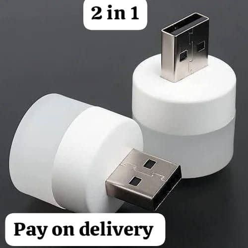 TWO (2) NON RECHARGEABLE USB LED BULBS Lights / LIGHT FOR COMPUTERS / LAPTOP KEYBOARDS & POWER BANK USB PORT