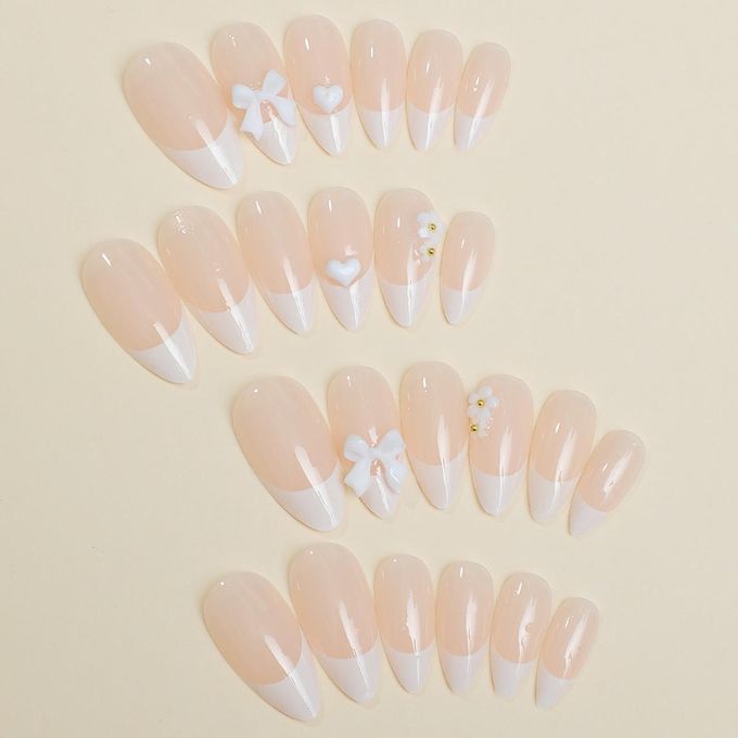 Acrylic Nails press ons full cover glue on nails cute false nails press on for women and ladies of class