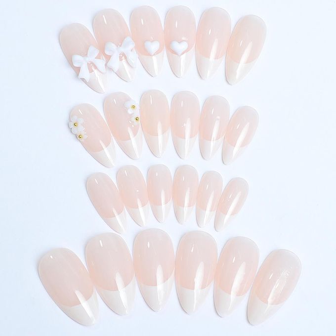 Acrylic Nails press ons full cover glue on nails cute false nails press on for women and ladies of class