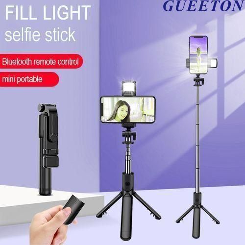Bluetooth Selfie Stick Tripod with Fill Light & Shutter Remote – Portable Phone Stand for Vlogging, TikTok, Live Stream, YouTube | 6-Speed Dimming