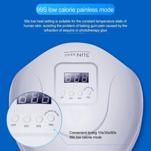 LED UV Nail Lamps 120W Nail Dryer Gel Nail Curing Lamp UV Light with 4 Timers 10/30/60/99S Auto Sensor LCD Display