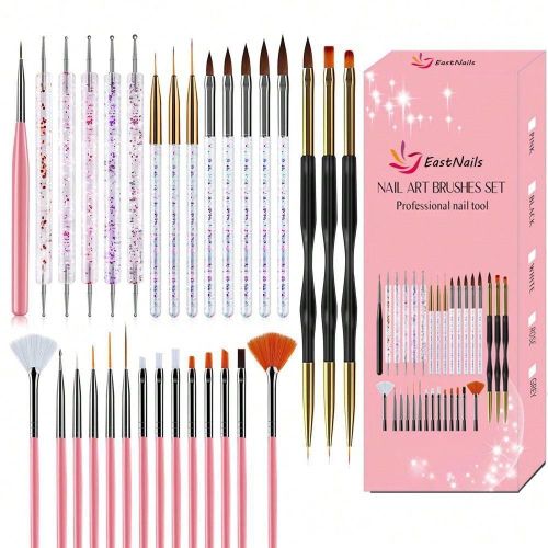 31pcs Professional Nail Art Brush Set Salon-Quality Design Tools For Home Manicure And Salon Use
