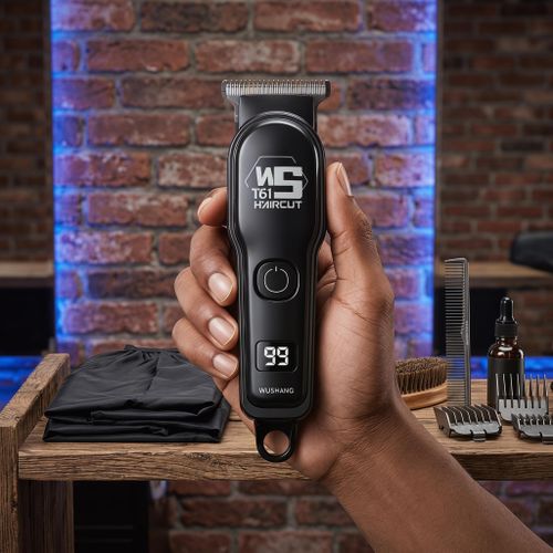 Men‘s USB-Rechargeable Cordless Electric Hair Clipper with Digital Display & Full Accessories Set